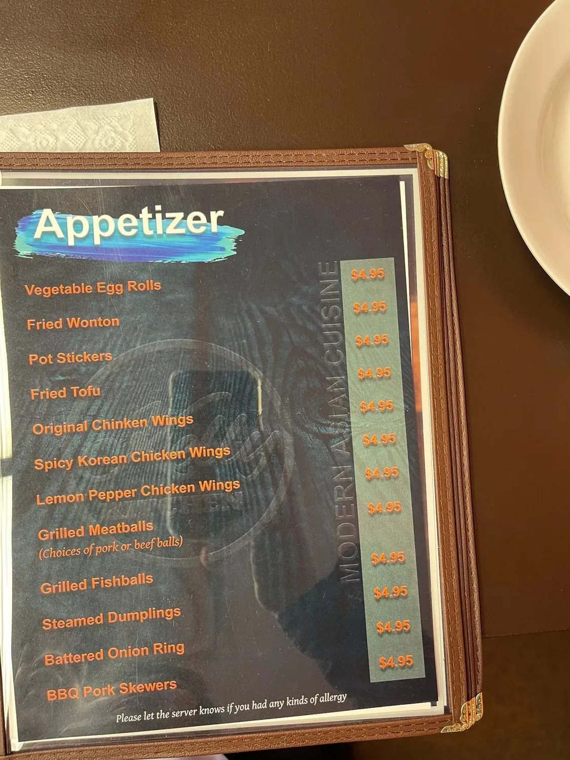 Menu 5