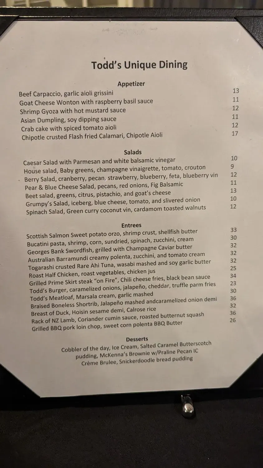 Menu 1