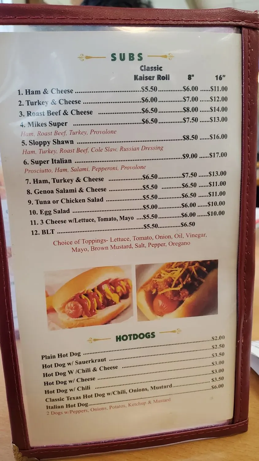 Menu 5