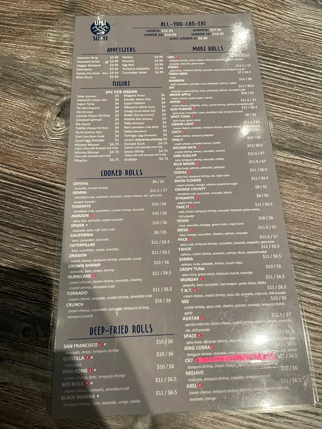 Menu 1