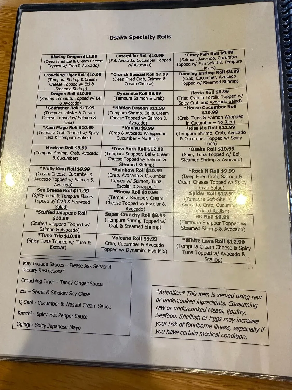 Menu 1