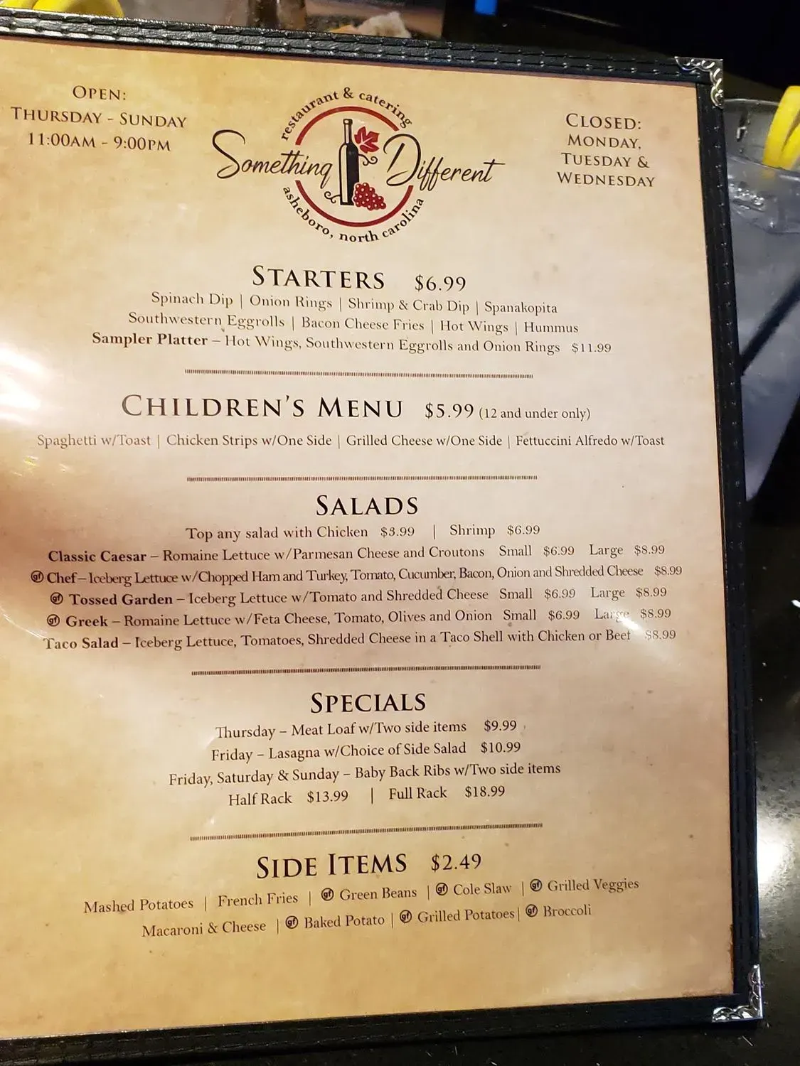 Menu 1