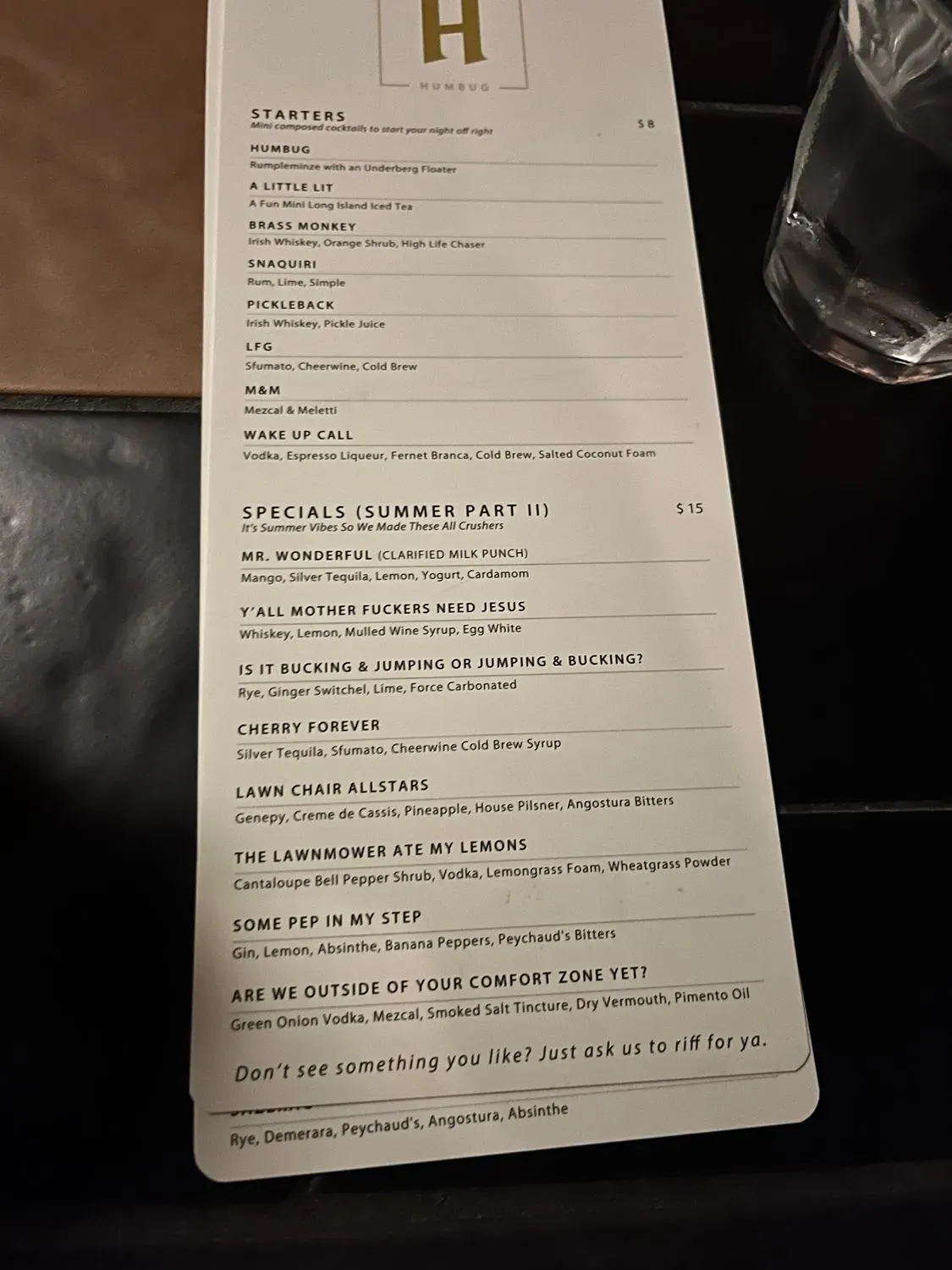 Menu 6