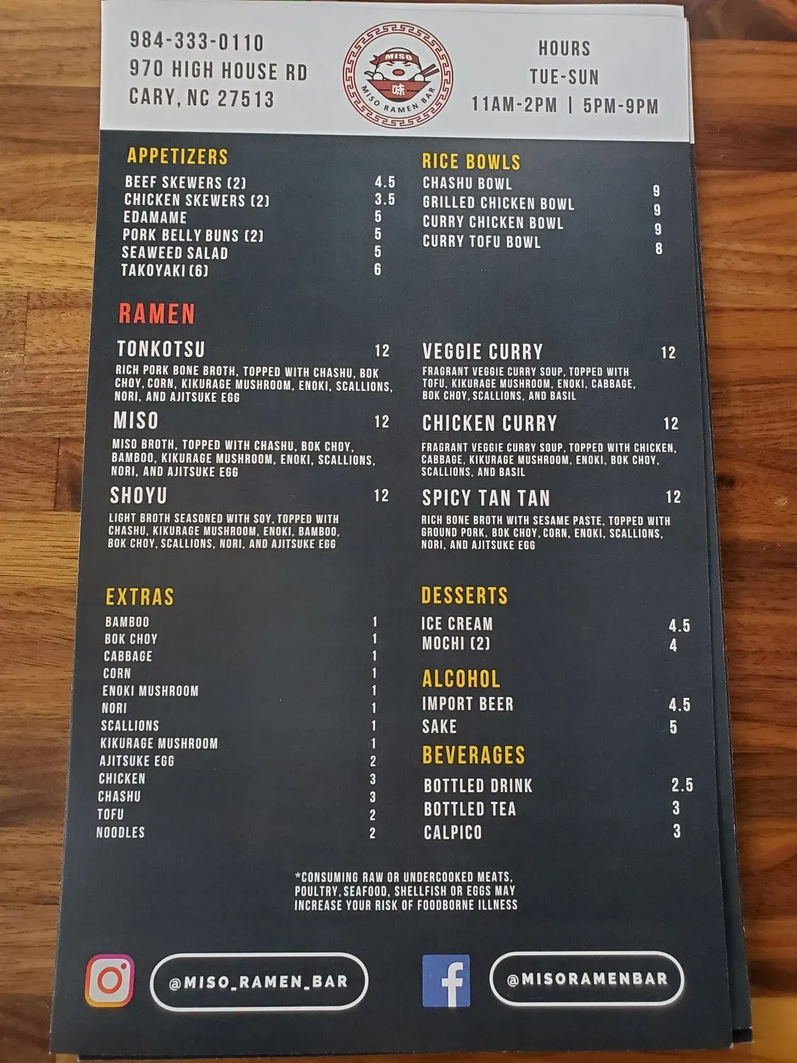 Menu 5