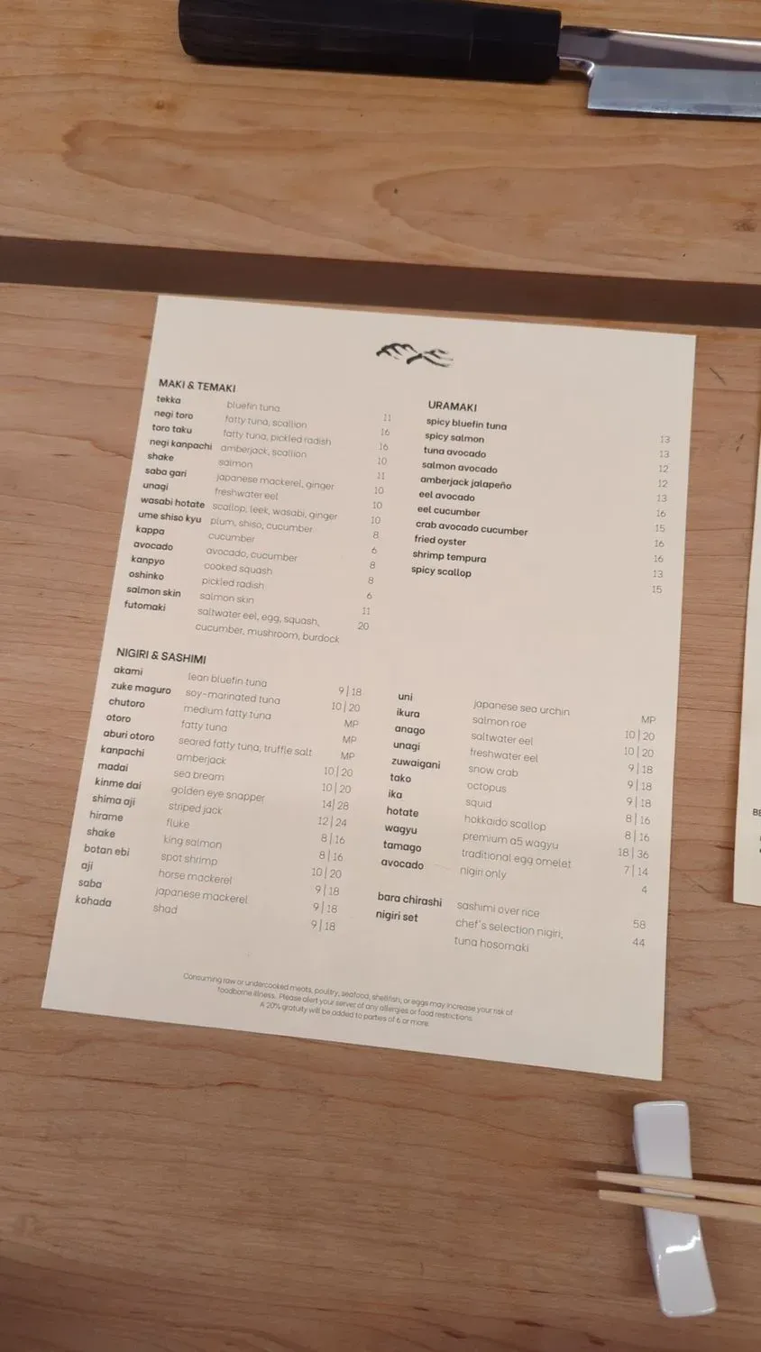 Menu 1