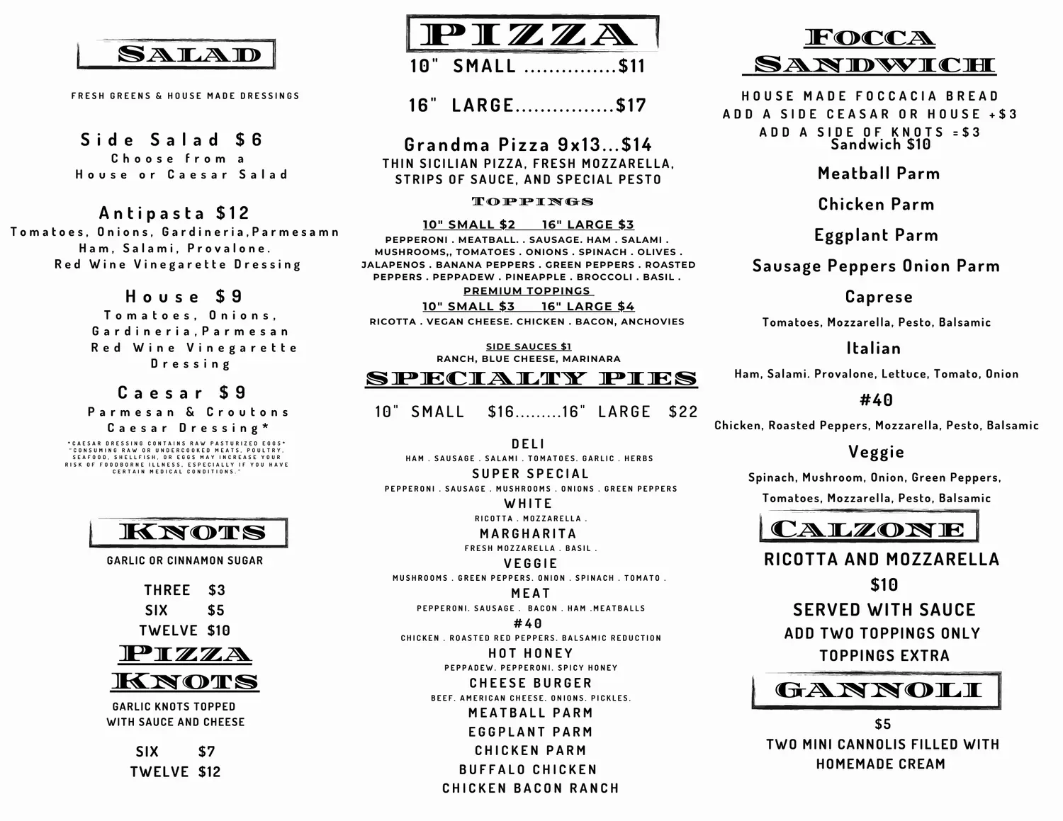 Menu 1