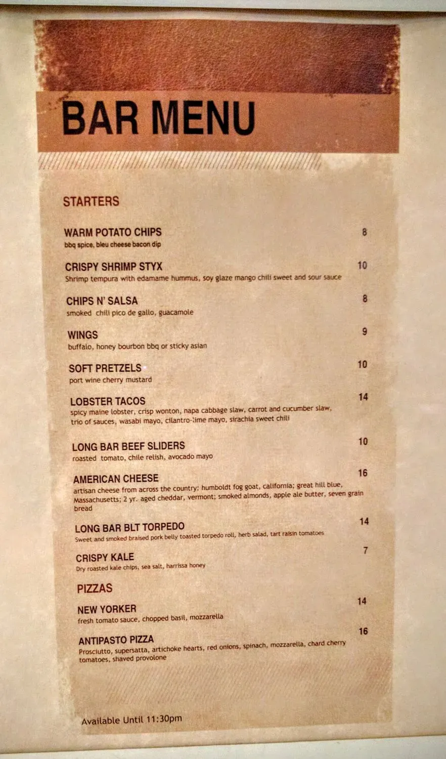 Menu 1