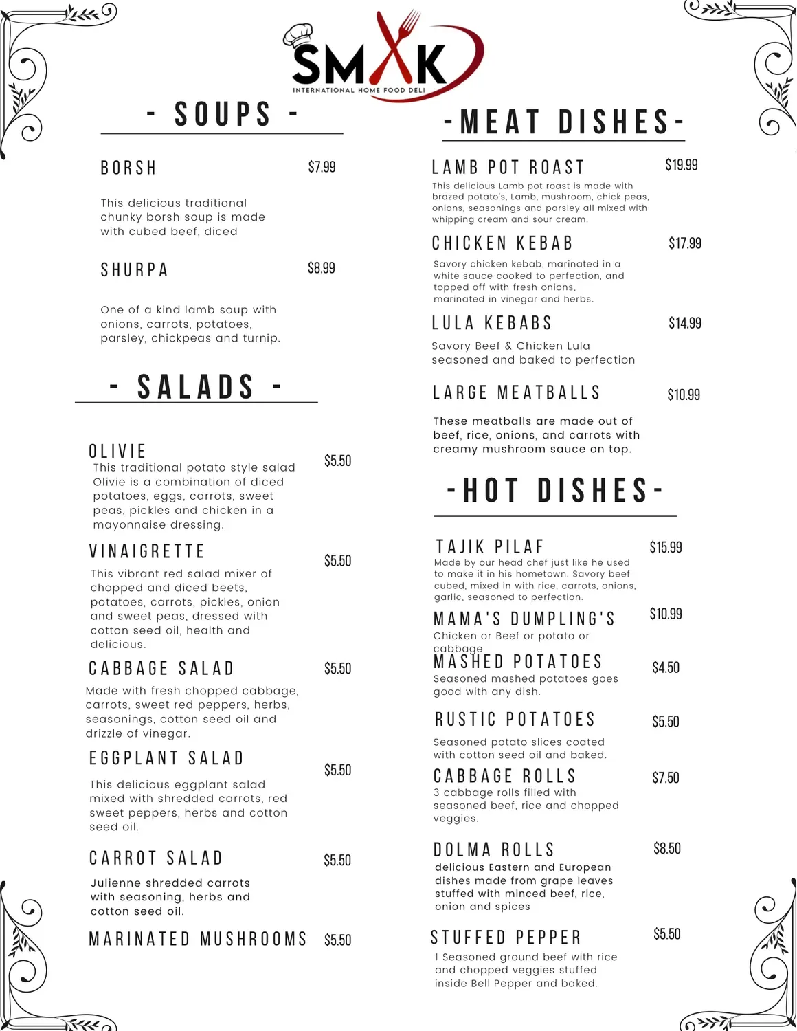 Menu 2