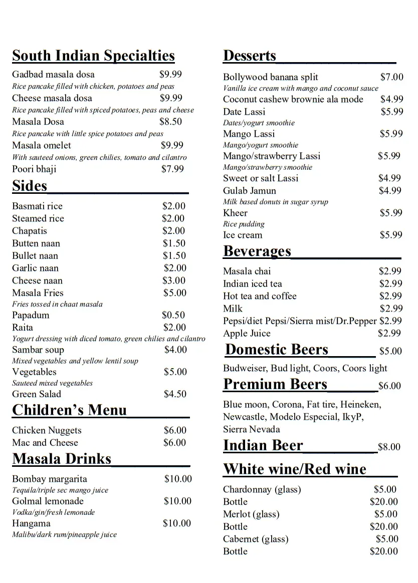 Menu 1