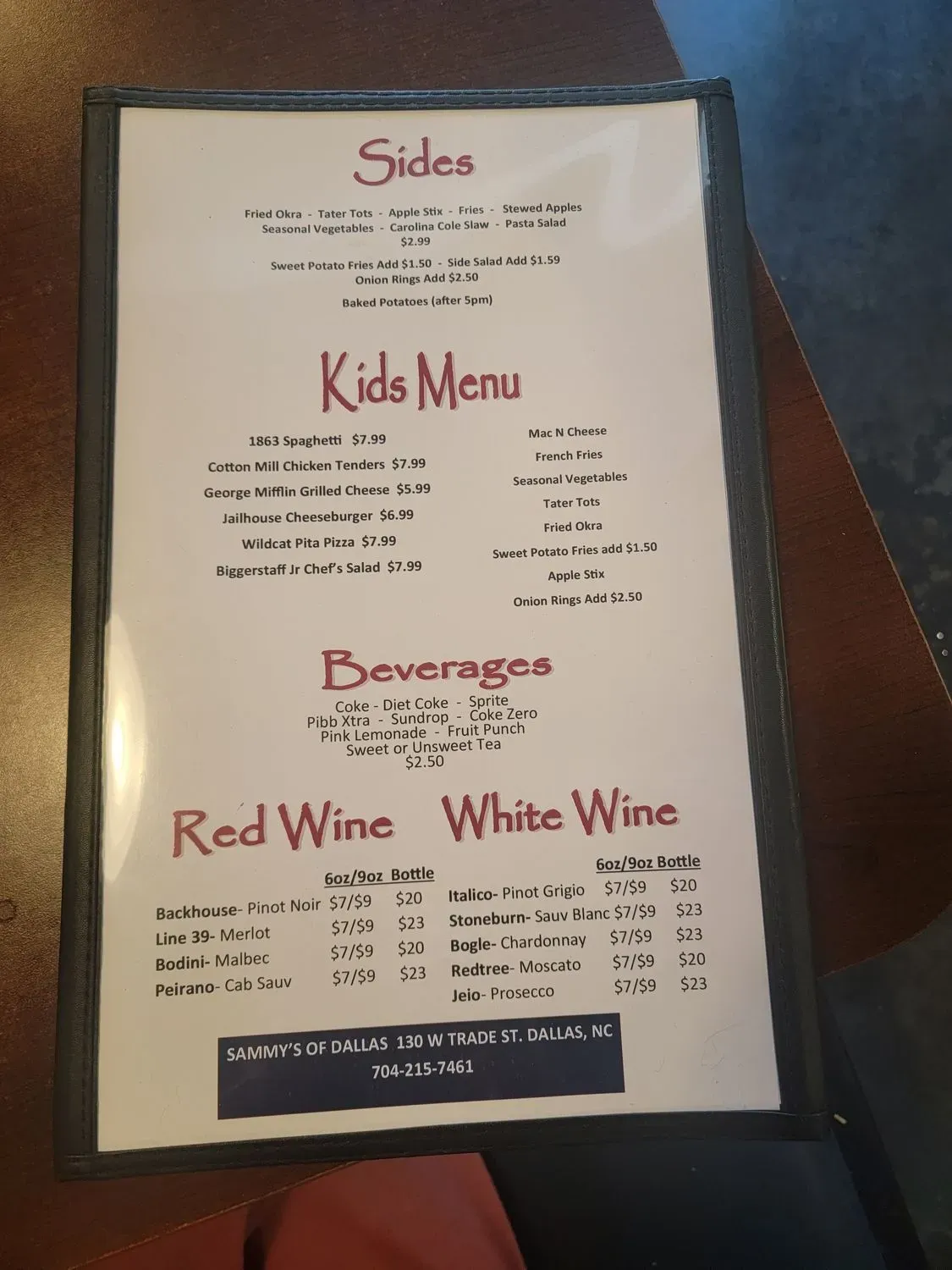 Menu 6