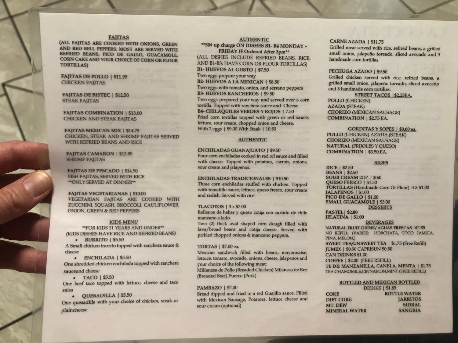 Menu 1