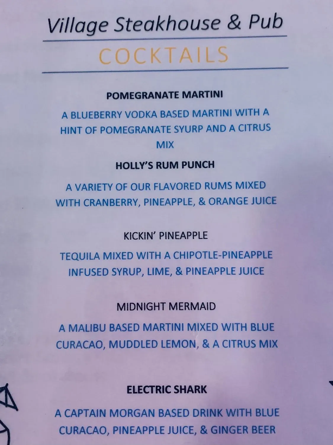 Menu 1