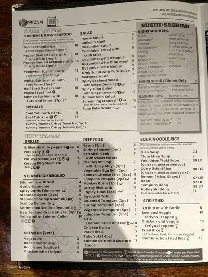 Menu 1