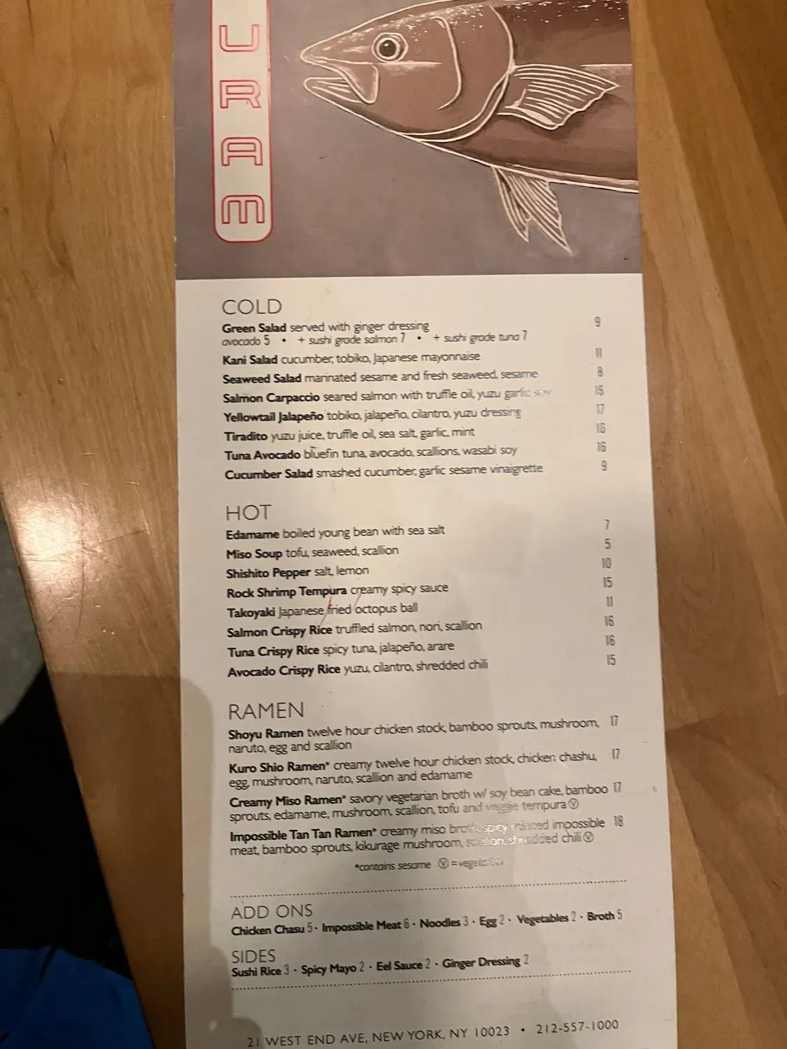 Menu 5