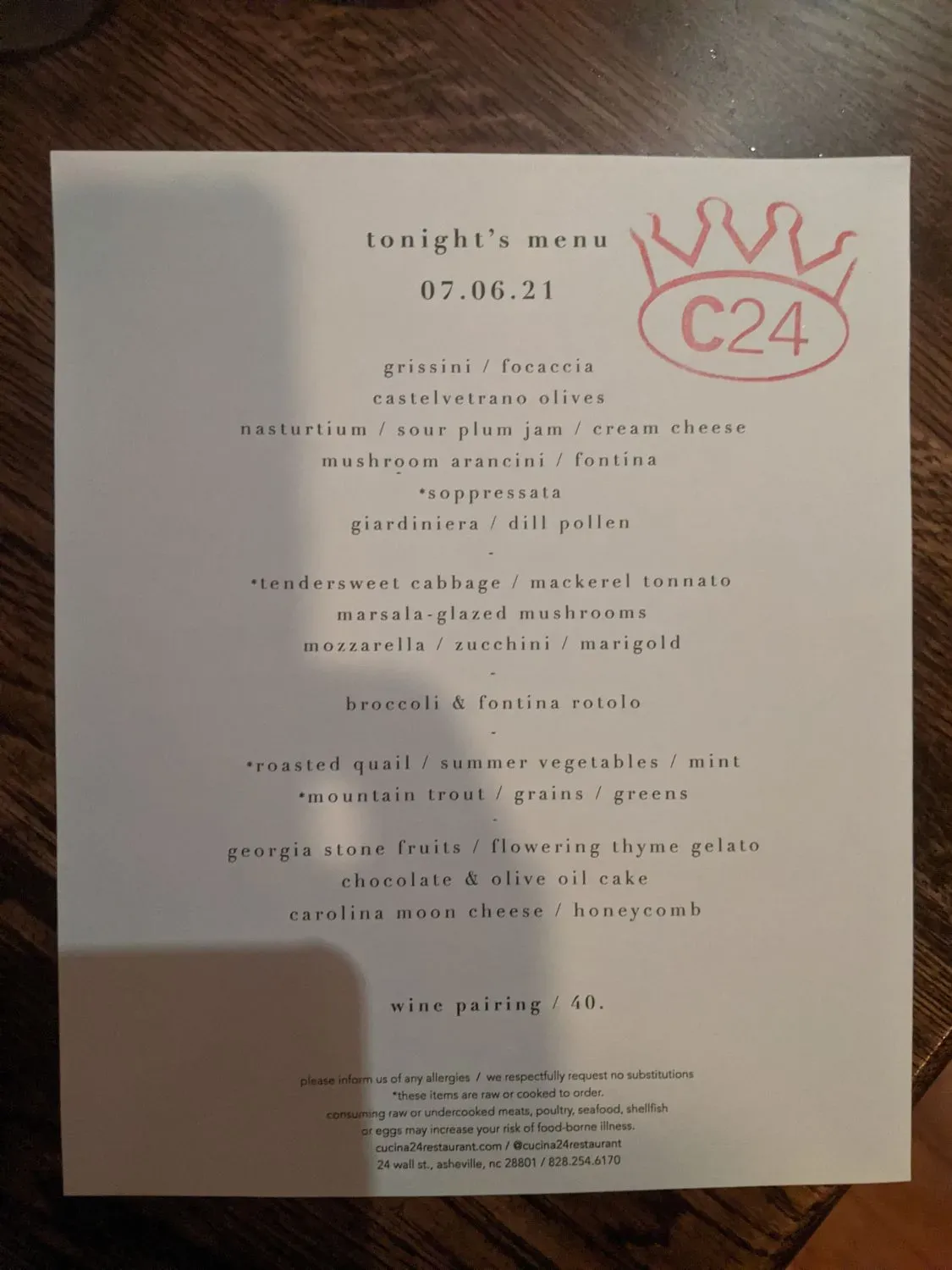 Menu 6