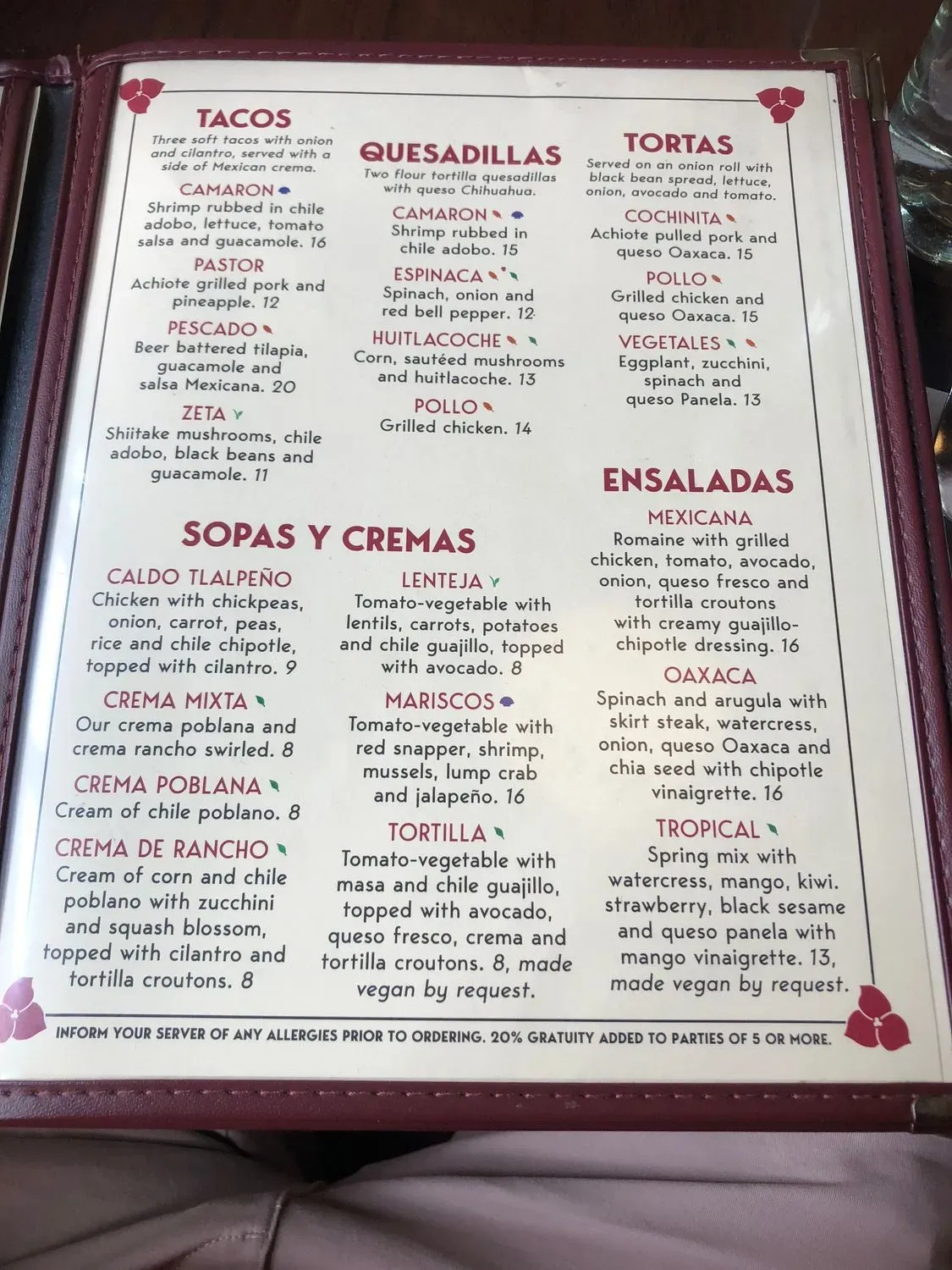 Menu 1