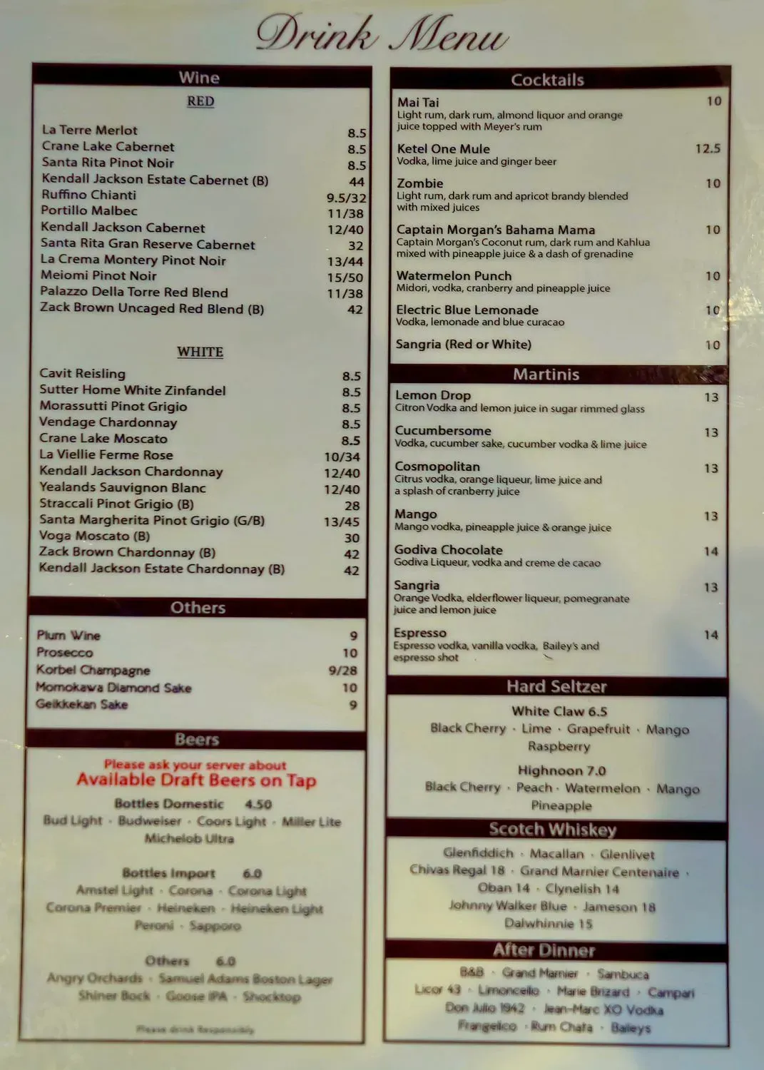 Menu 1