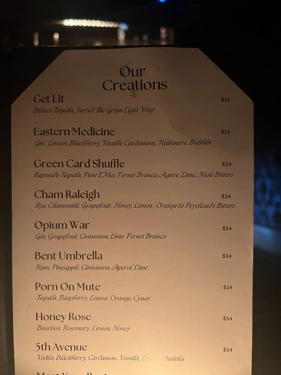 Menu 5