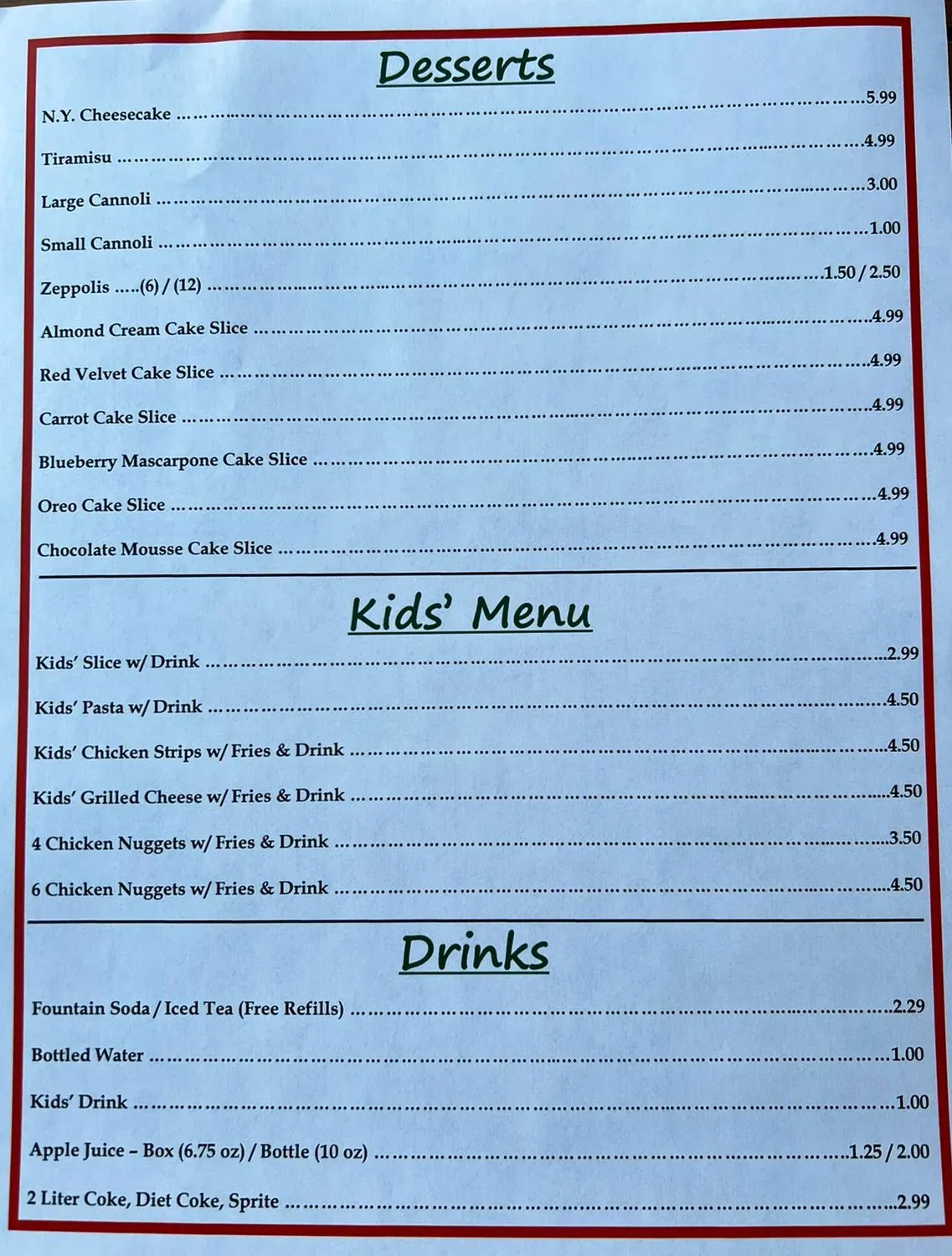 Menu 5