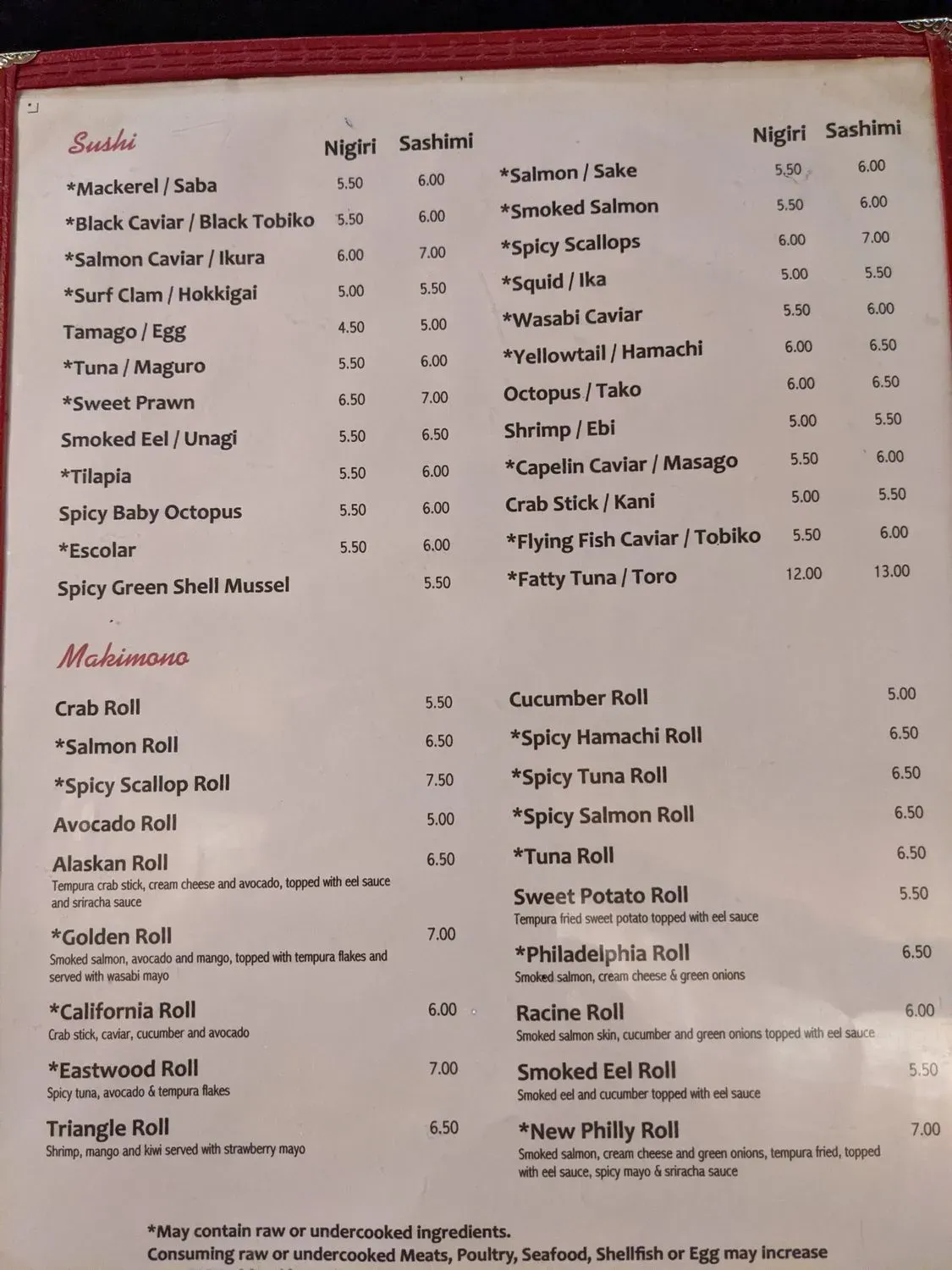 Menu 1