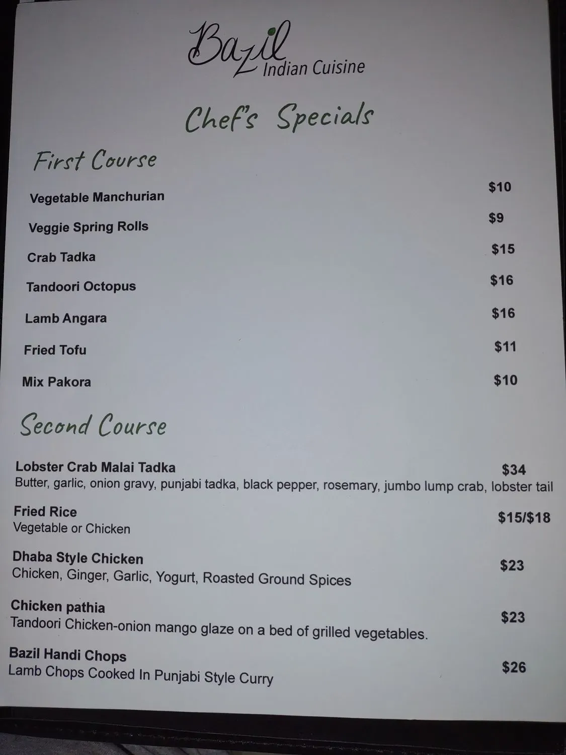 Menu 5