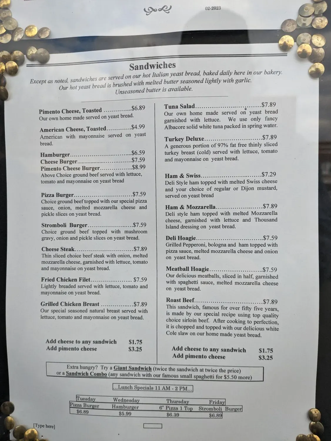 Menu 1