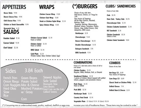 Andrew’s Family Restaurant Menu | Wingate, NC | Checkle