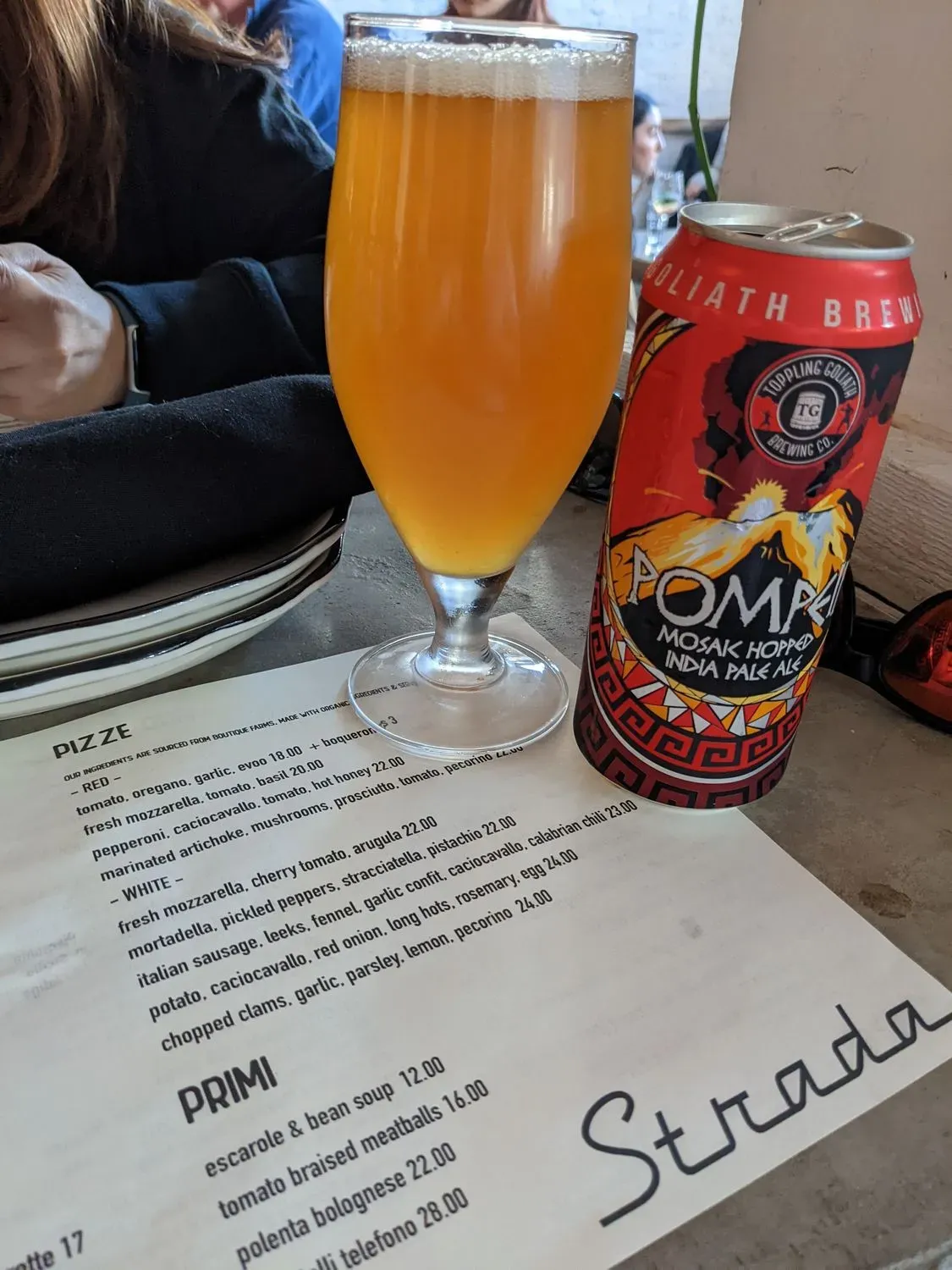 STRADA Menu - Updated October 2025