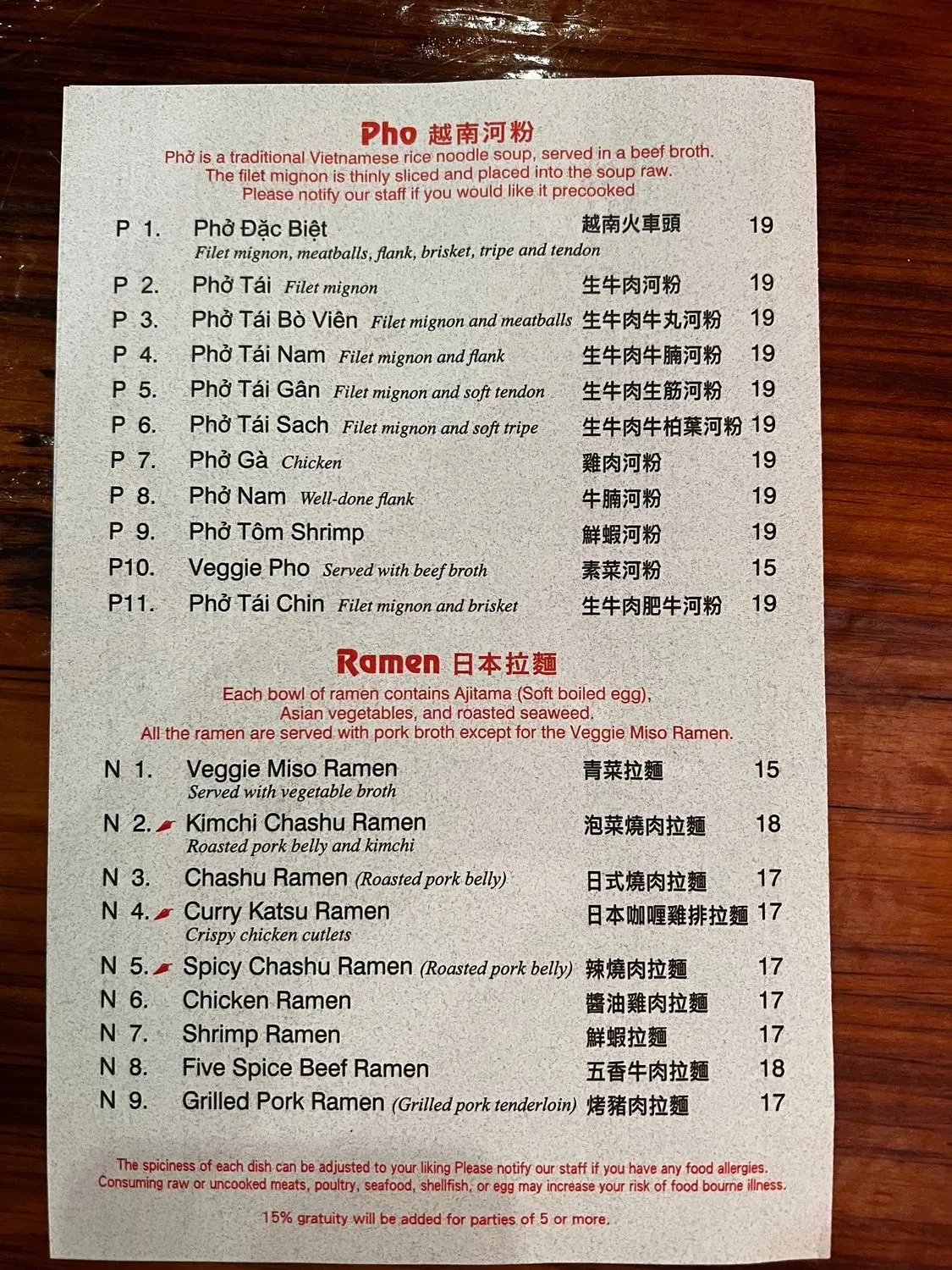 Menu 6