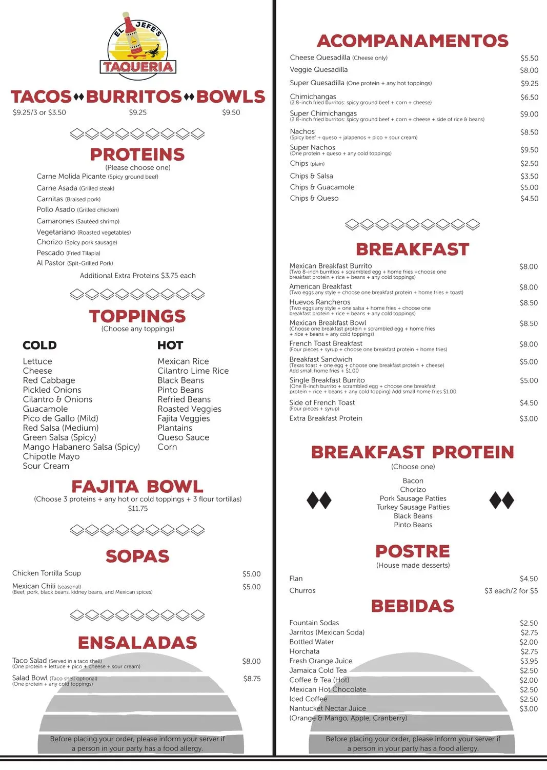 Menu 1