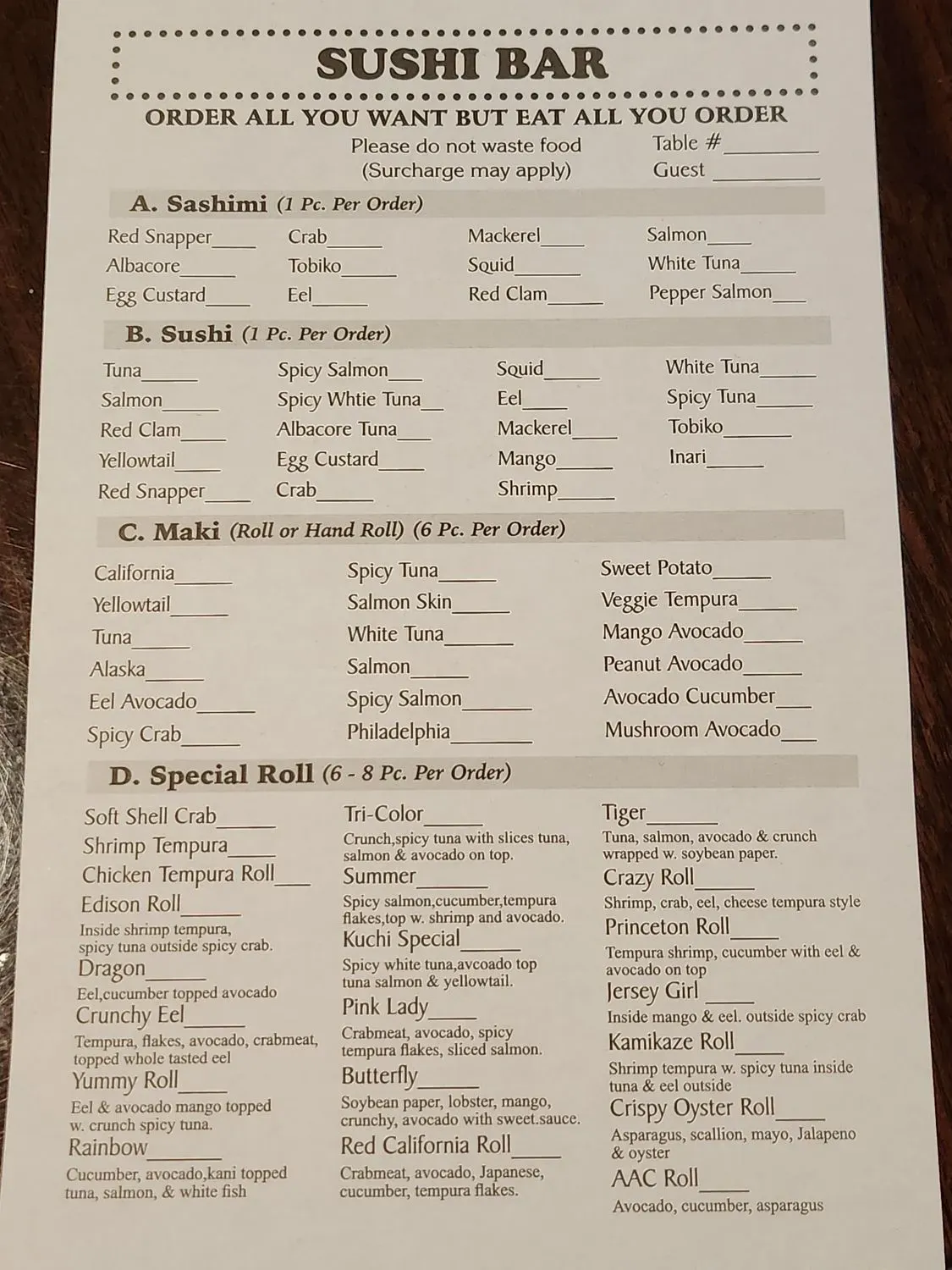 Menu 1