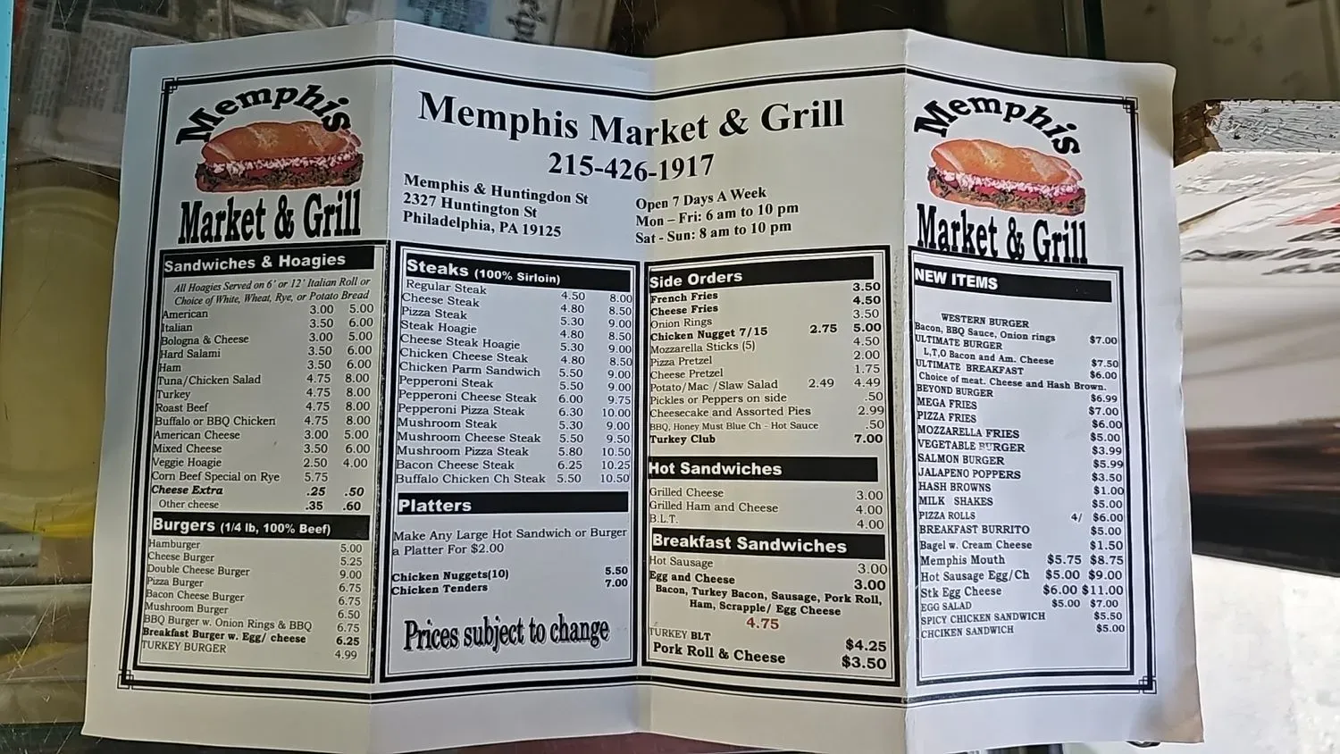 Menu 1