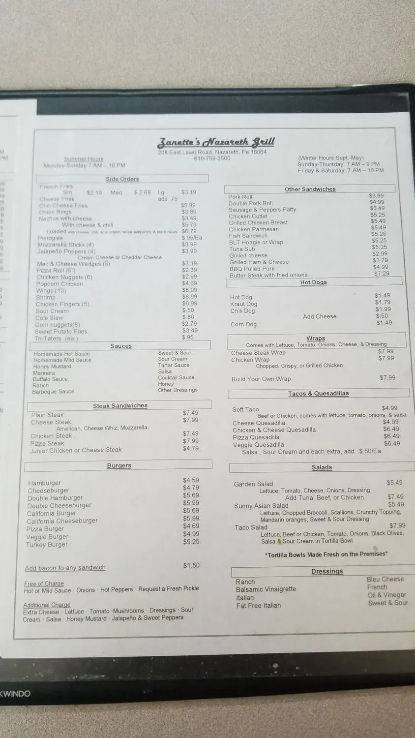 Menu 5