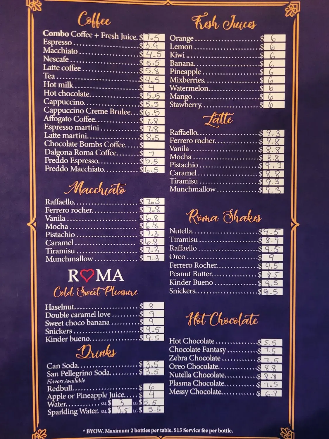 Menu 1