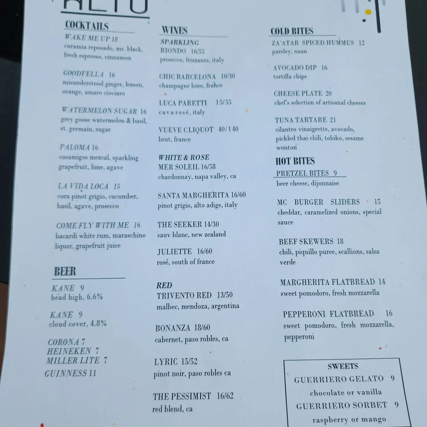 Menu 3