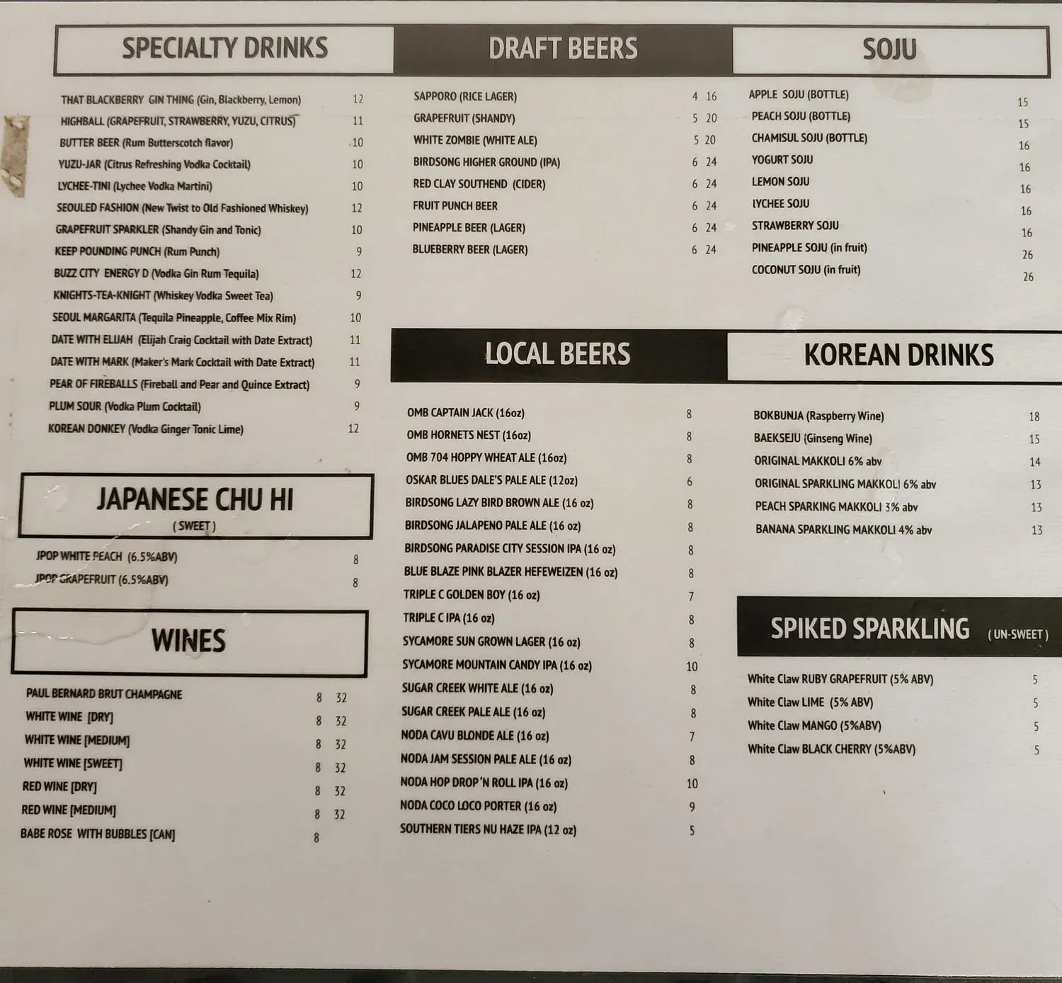 Menu 2