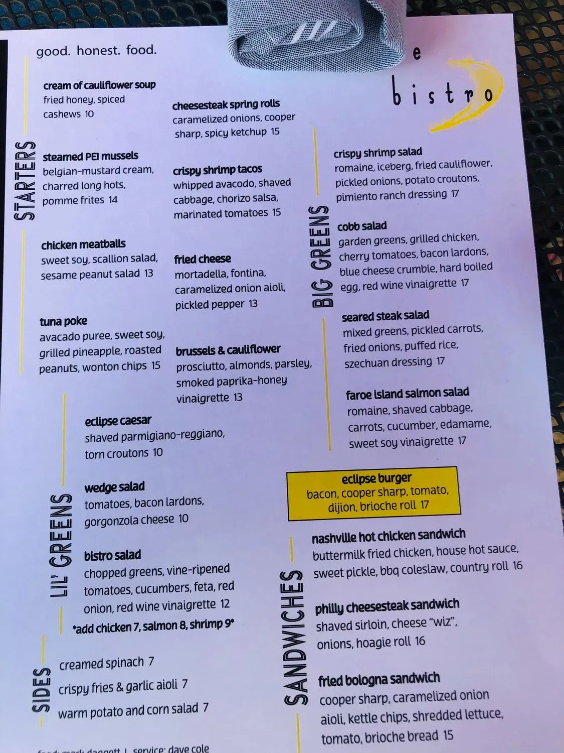 Menu 5