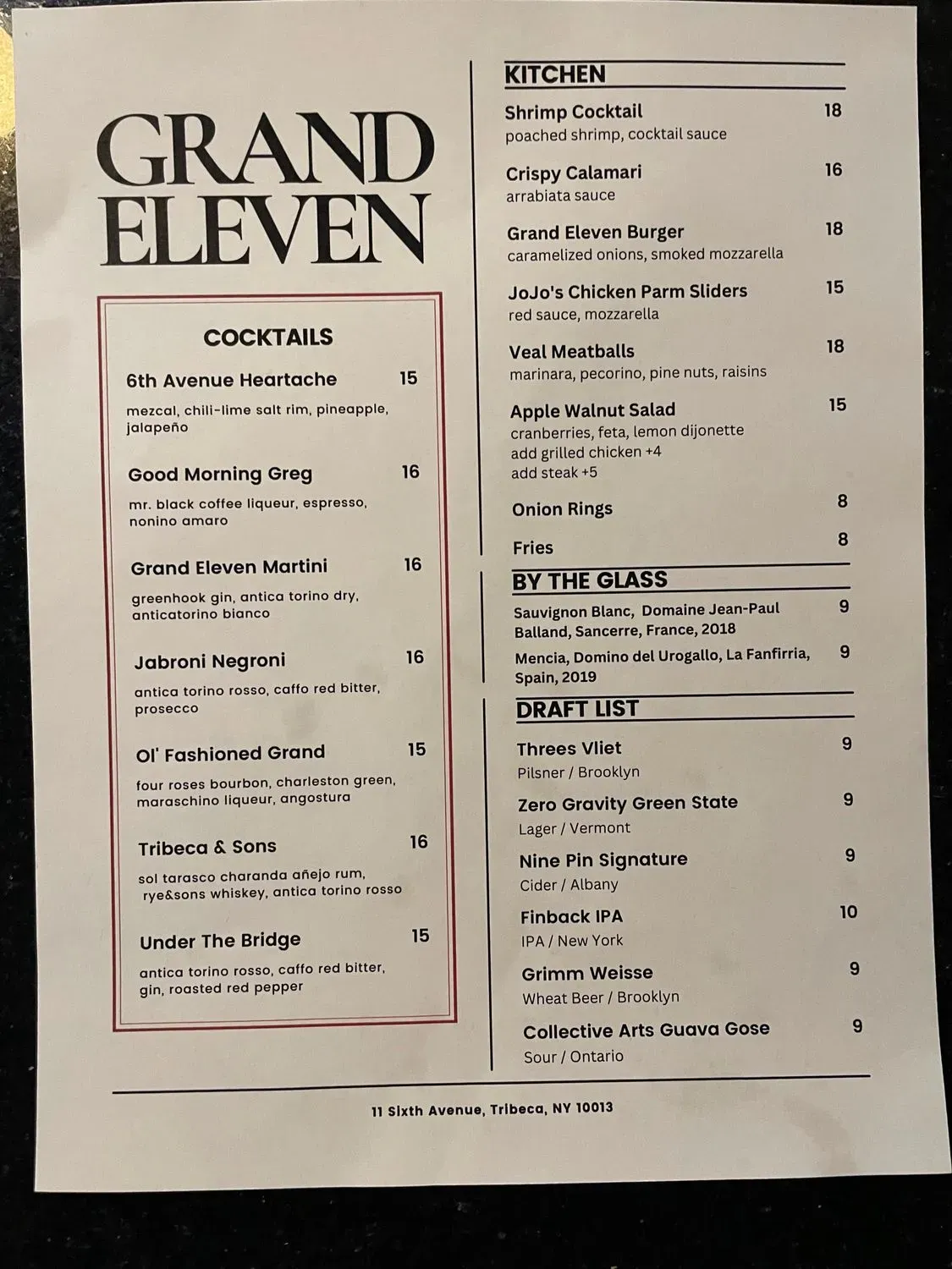 Menu 1