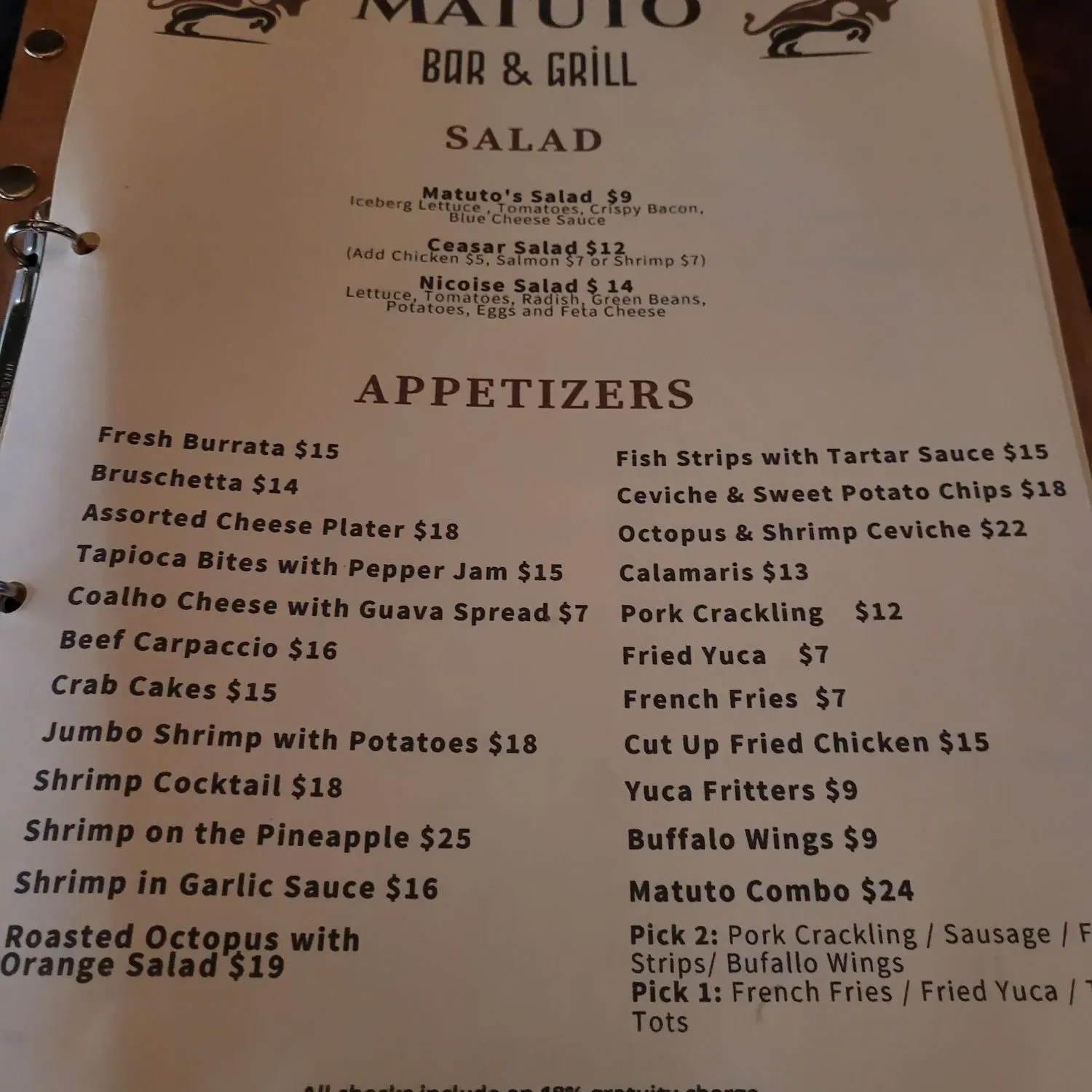 Menu 2