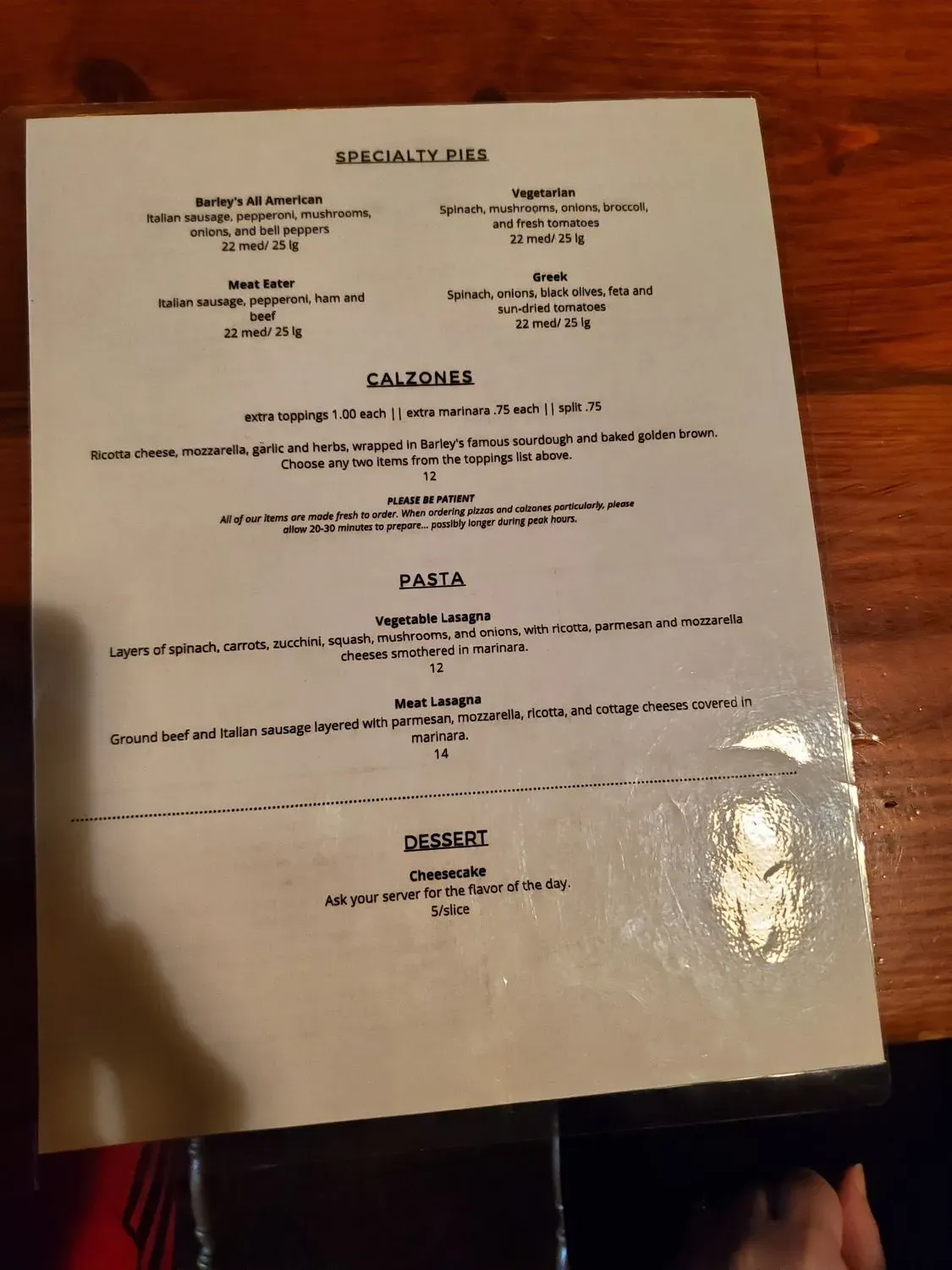 Menu 5