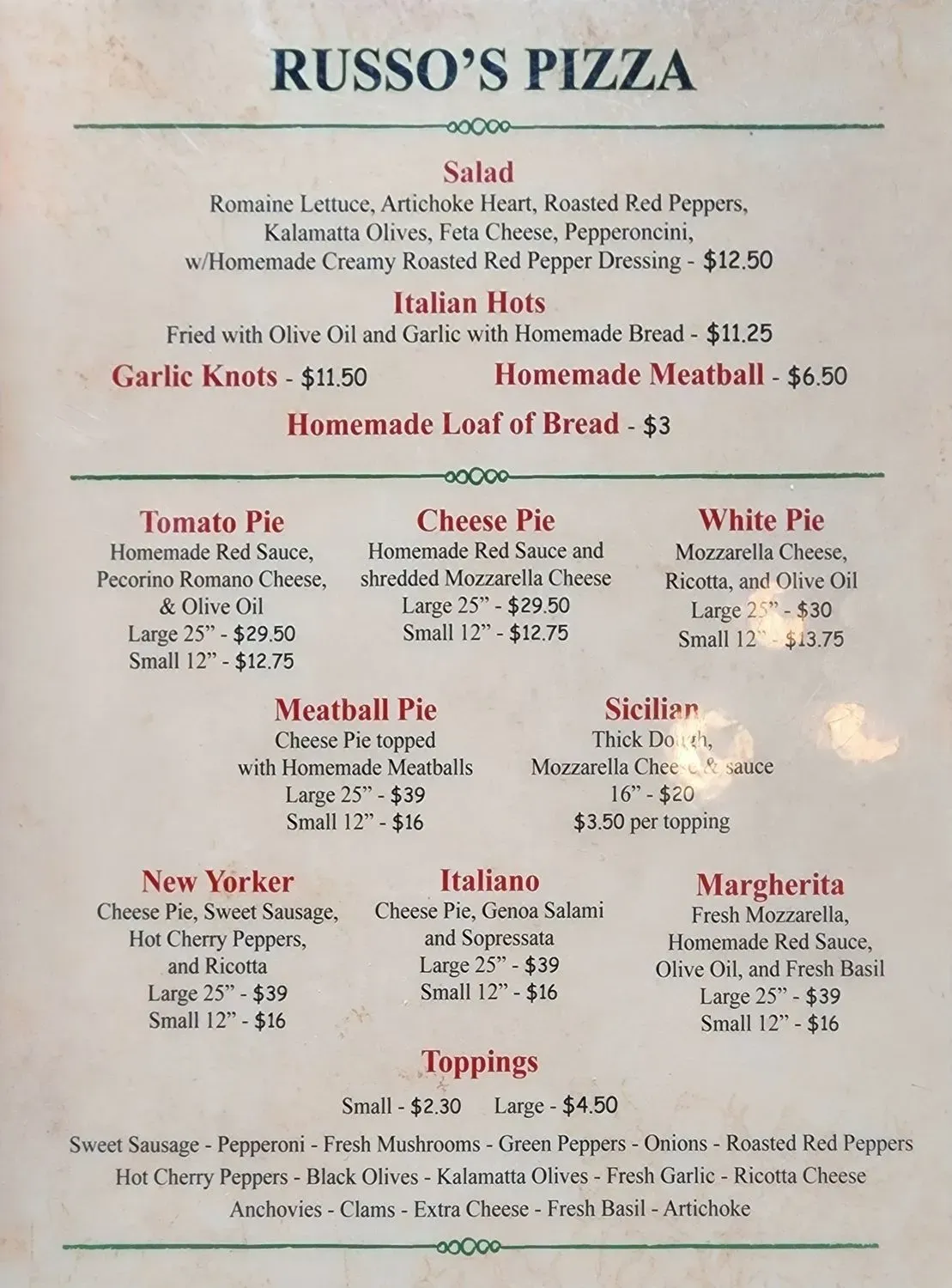 Menu 1