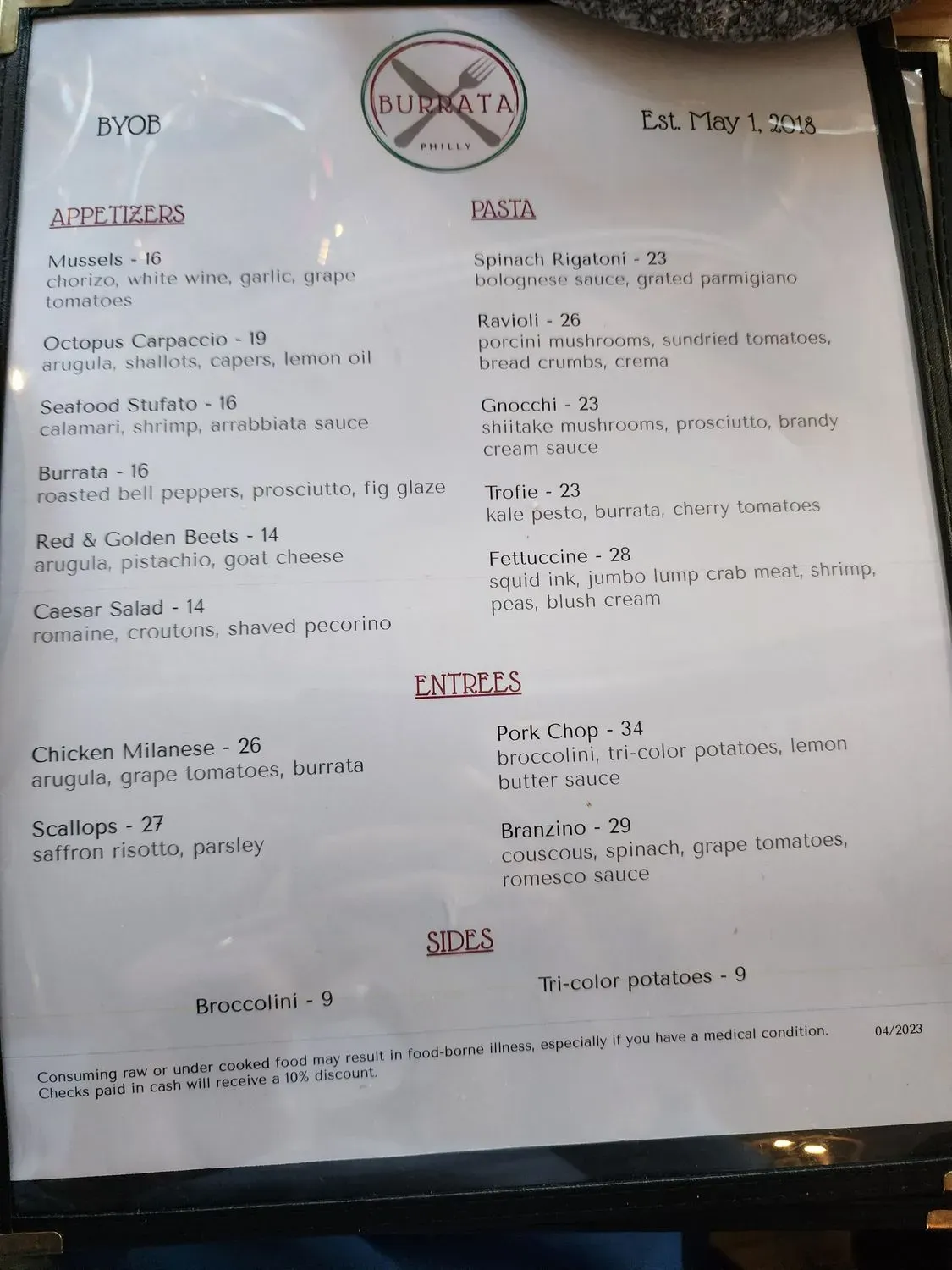 Menu 4