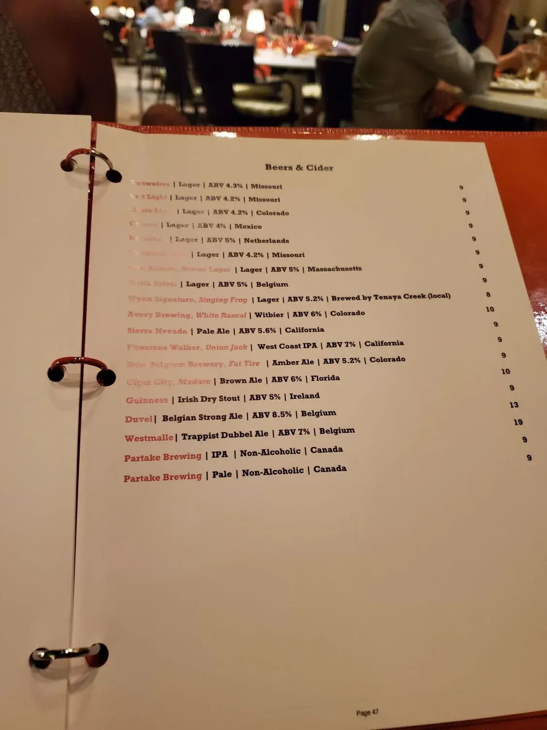 Menu 5