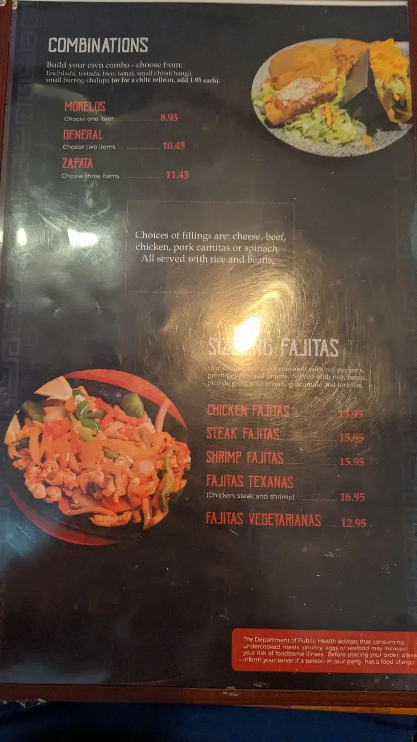 Zapata’s Restaurant Menu - Updated October 2025