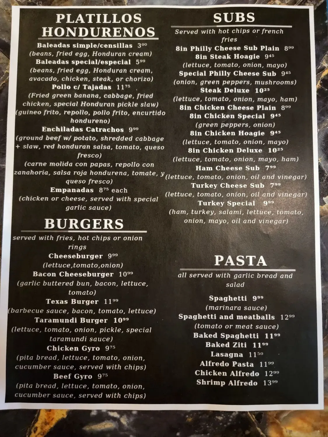 Menu 1