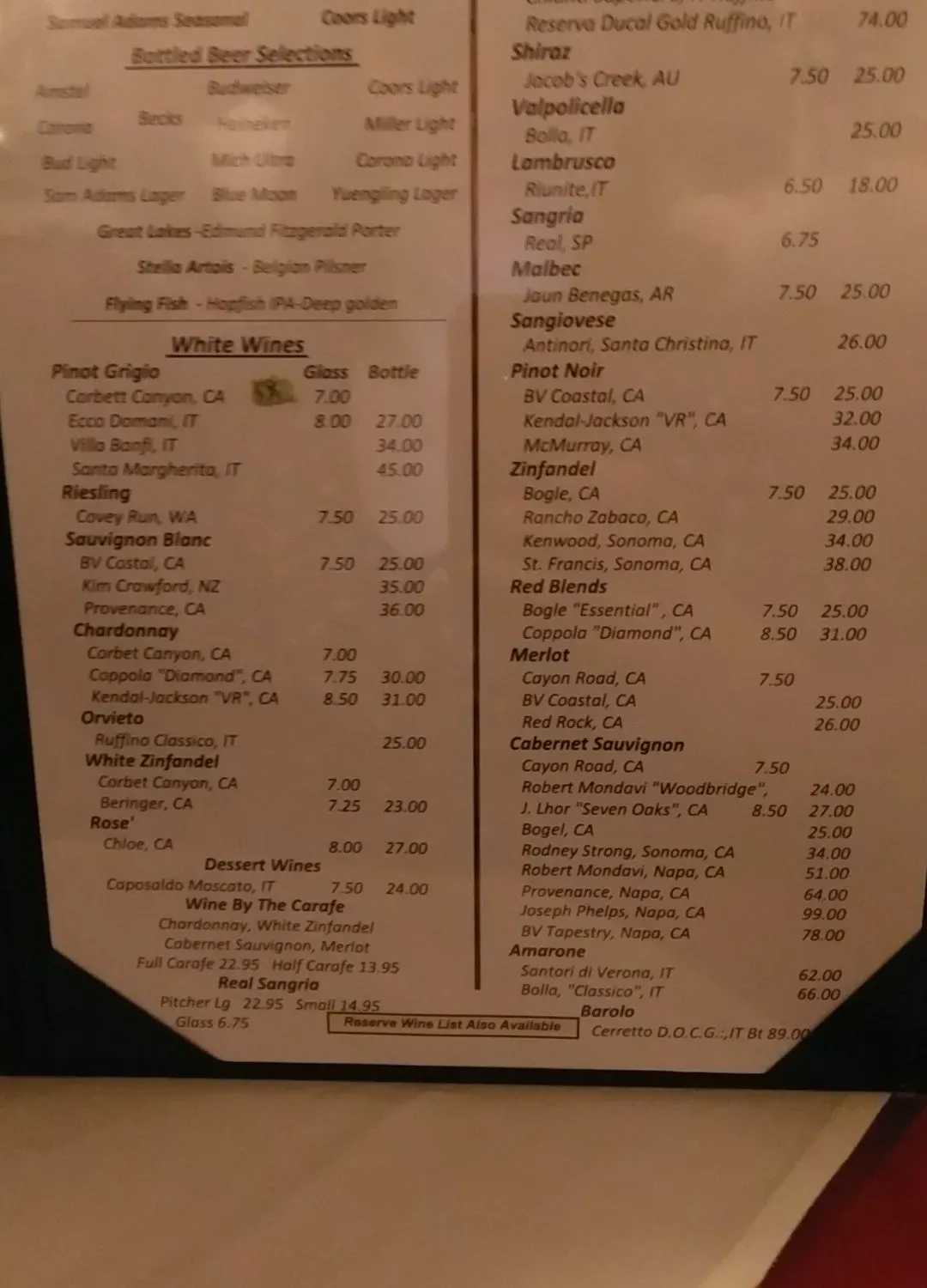 Menu 1