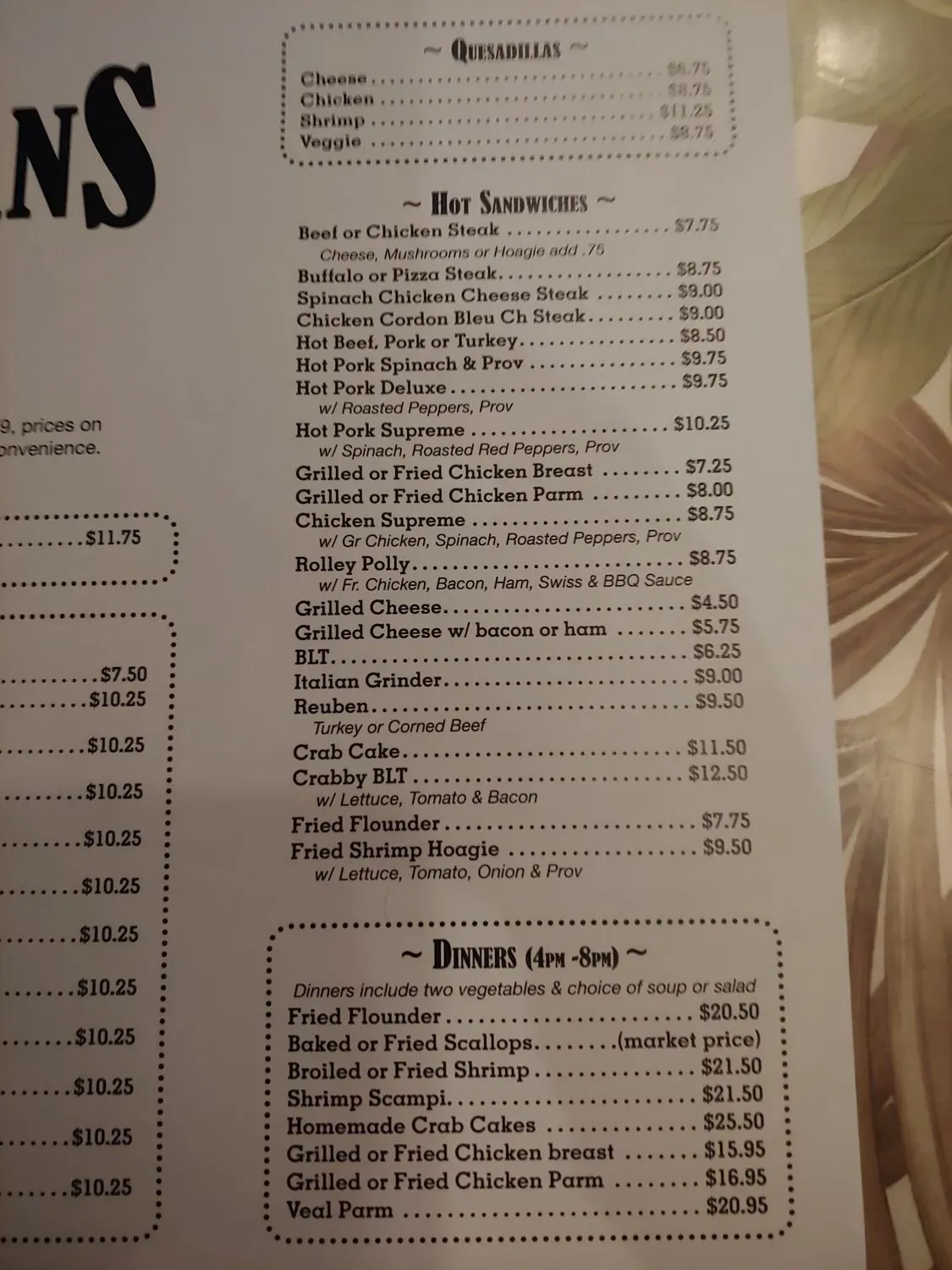 Menu 5