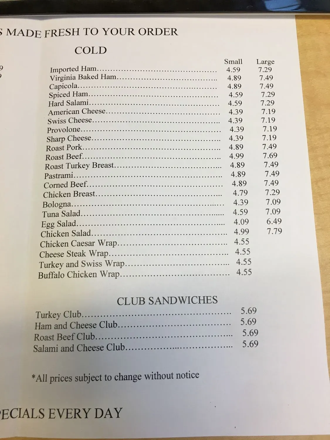 Menu 1