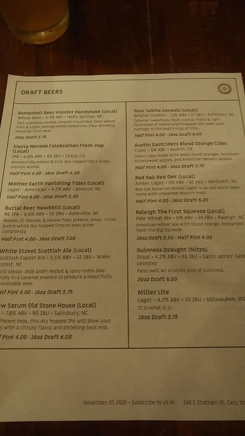 Menu 1