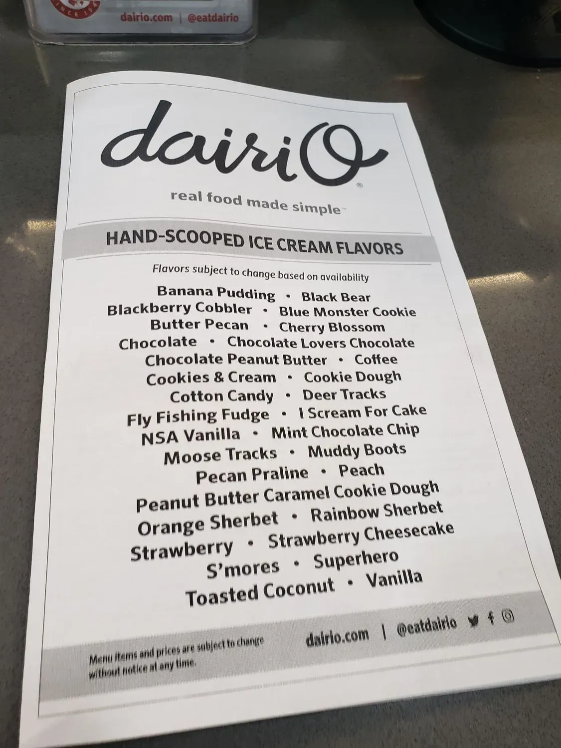 Menu 5